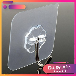 Móc dính treo tường chịu lực trong suốt siêu chắc giá rẻ , móc treo đồ dùng gia đình dụng cụ nhà bếp tiện lợi
