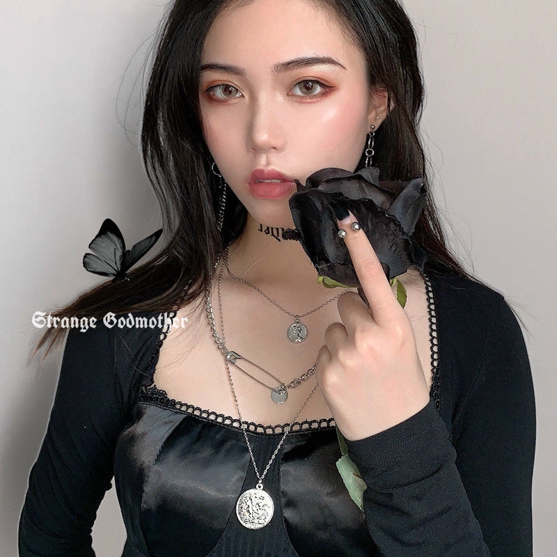 Vòng Cổ Nhiều Lớp Phong Cách Hip Hop Cá Tính