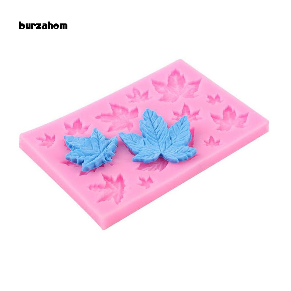 Khuôn làm bánh thủ công bằng silicone hình lá phong