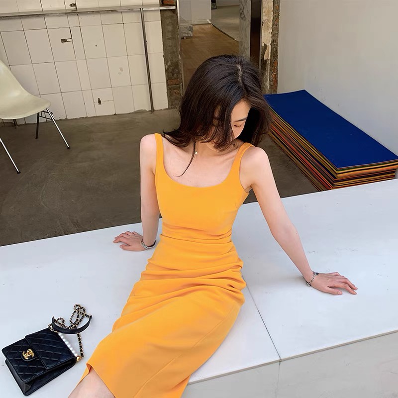 Váy Hai Dây Tanktop Ba lỗ Eclipse Clothing Chất Umi Co Giãn Xếp Li Eo Tôn Dáng & Quyến Rũ