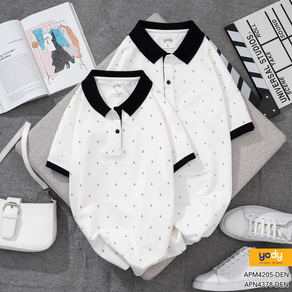 Áo thun polo nam hoạ tiết mỏ neo YODY trẻ trung năng động - APM4205 | BigBuy360 - bigbuy360.vn