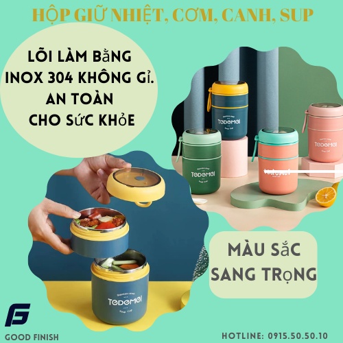 Hộp Cơm,Canh,Sup Giữ Nhiệt, Ruột Inox 304, không gỉ, an toàn sử dụng - Hộp Cơm Văn Phòng