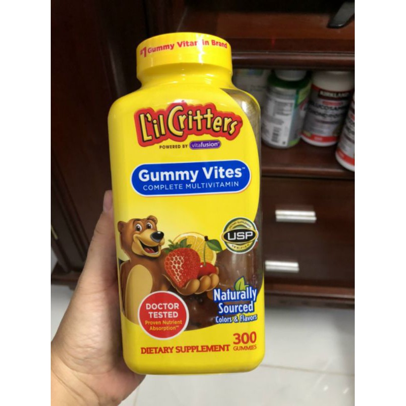 [Date 2022] Kẹo vitamin tổng hợp L’il Critters Gummy Vites 300 viên