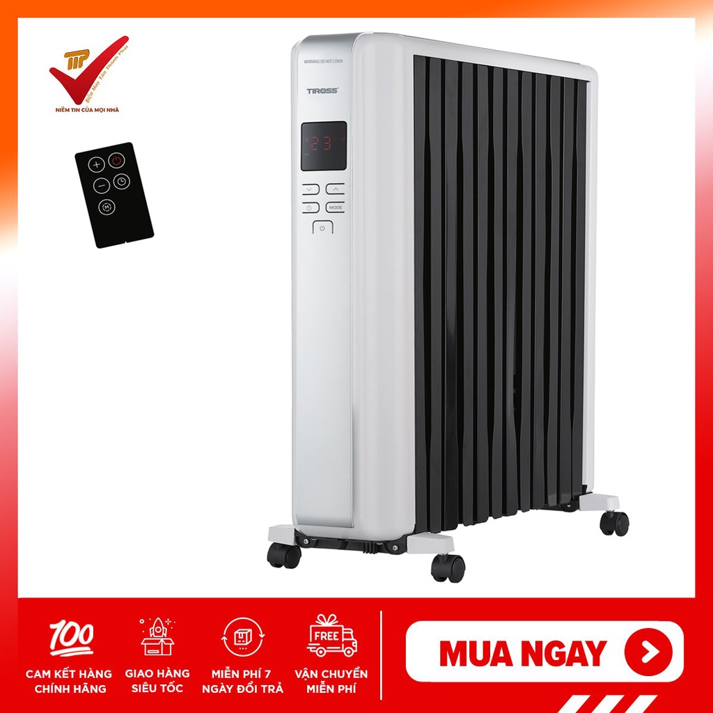 (Chính Hãng BH 12 tháng) Máy sưởi dầu Tiross 12 Thanh TS9218(có lớp vỏ chống bỏng)