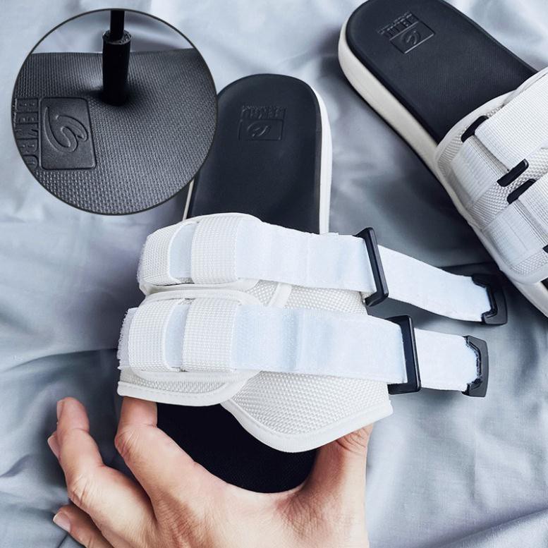 Dép lê nam nữ 2 quai ngang dán phong cách ulzzang Hàn Quốc thời trang cực hot 008