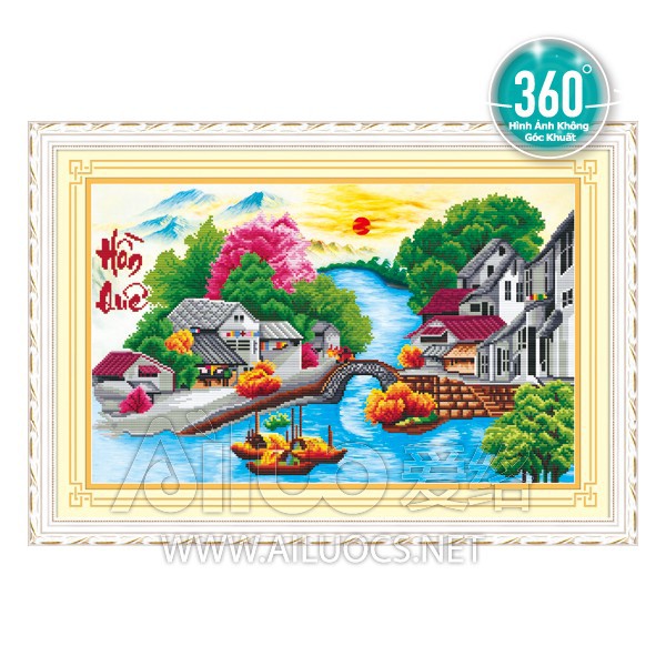 Tranh đính đá Hồn Quê 77226
