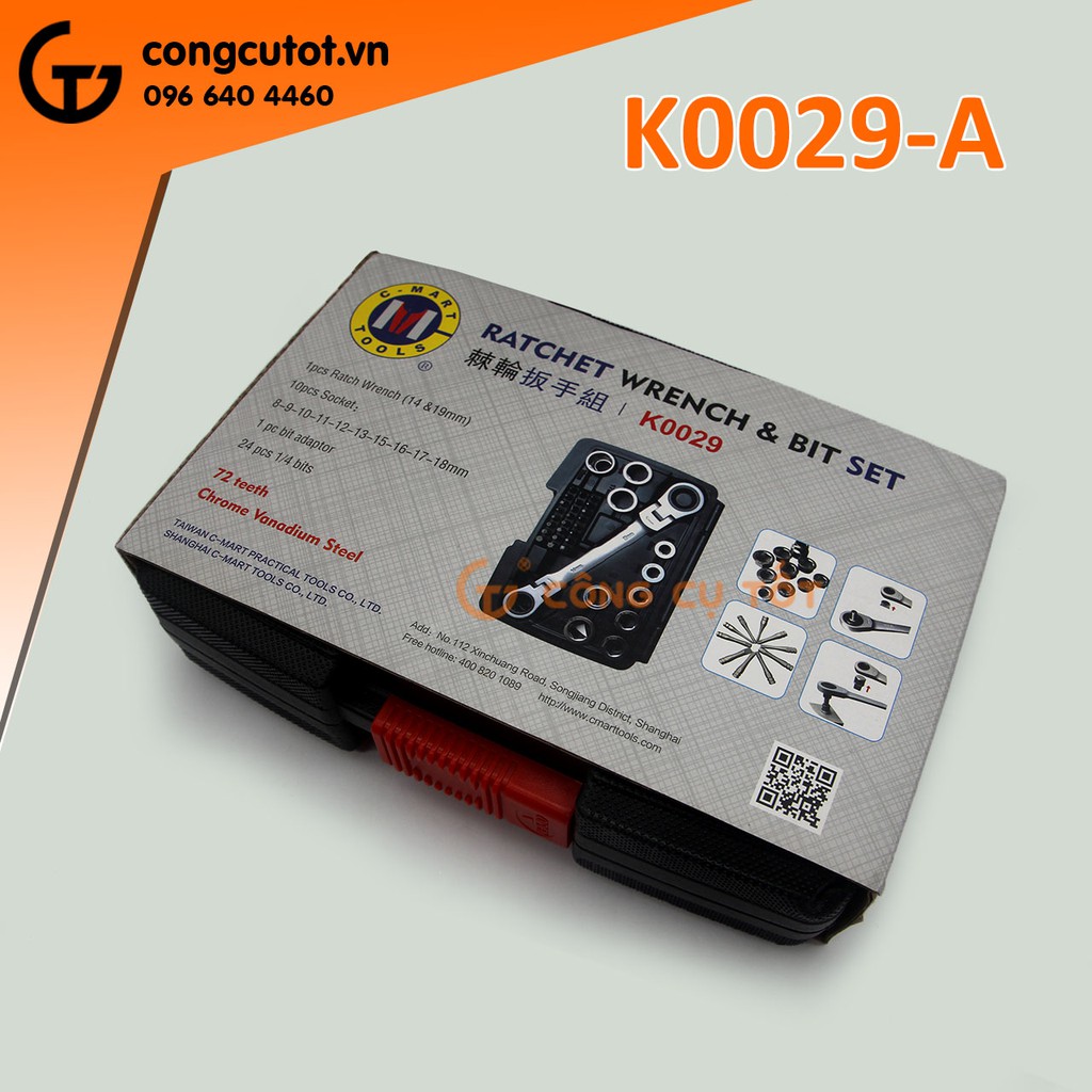 Bộ vặn ốc vít tự động 36 chi tiết Cmart K0029-A