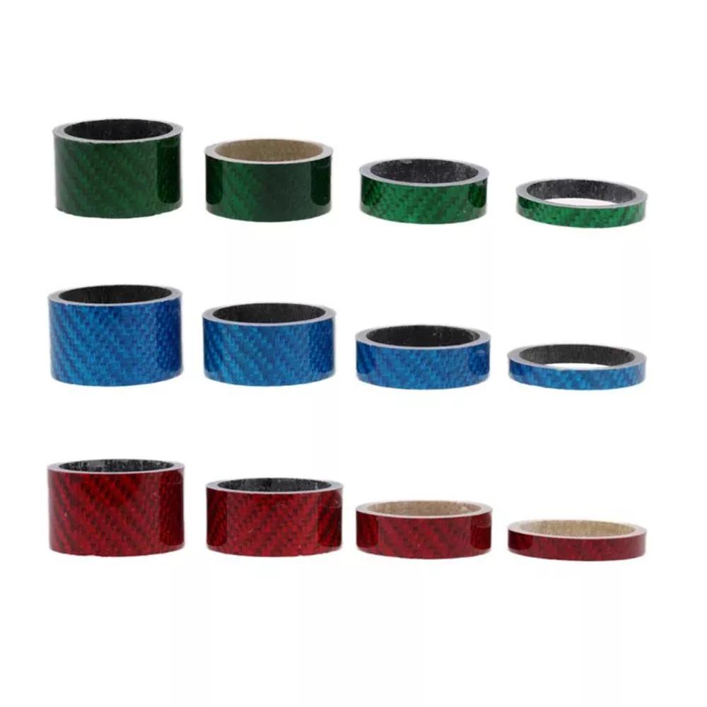 Danilo Set 4 Vòng Đệm Ghi Đông Xe Đạp Leo Núi 5 / 10 / 15 / 20 mm Bằng Sợi Carbon