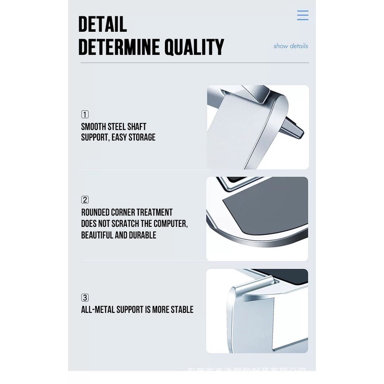 Giá Đỡ tản nhiệt nhôm siêu mỏng Calstone Cho Macbook & Laptop