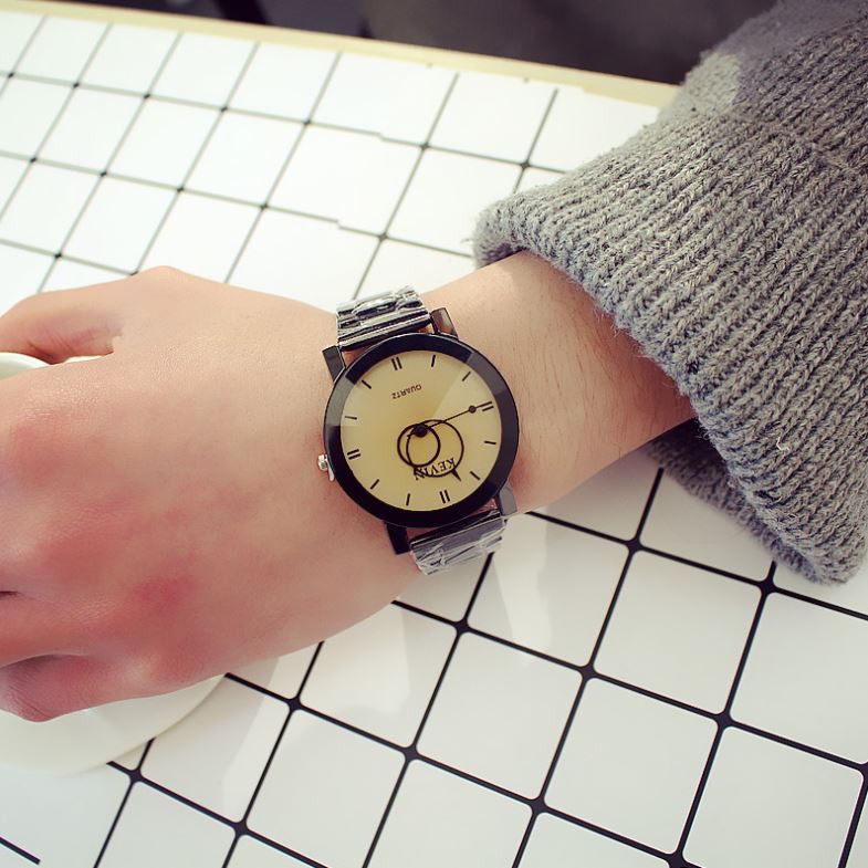 Đồng hồ thời trang nam nữ kevin kim bầu dây inox M21