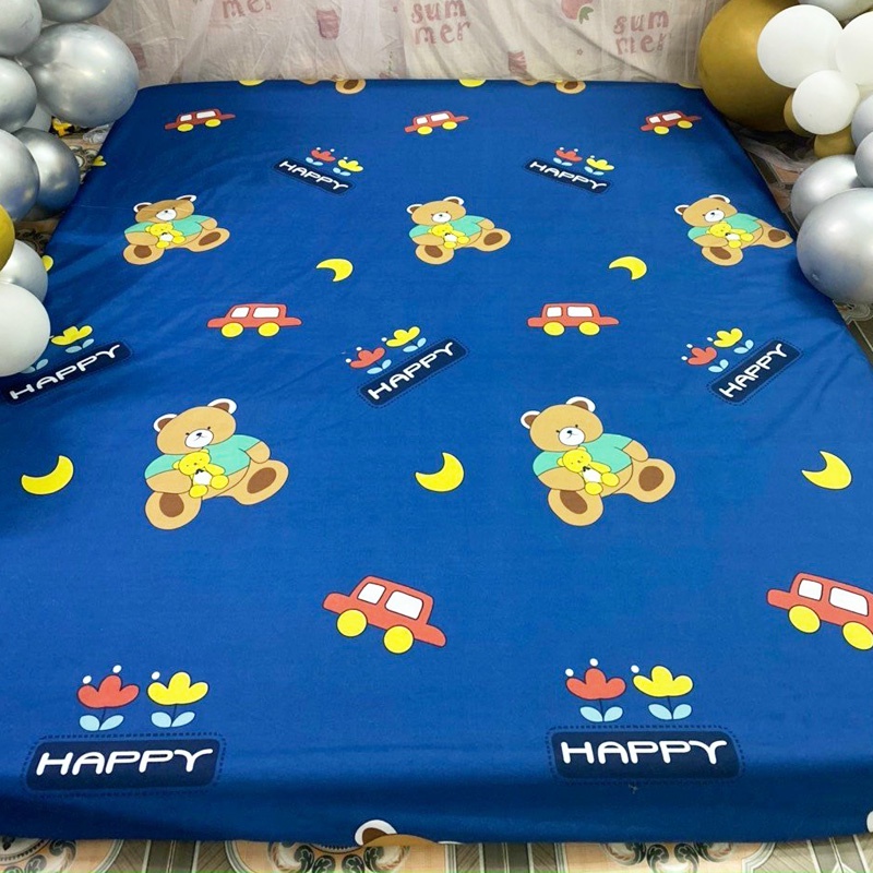 Ga chống thấm cotton Pukid hàng cao cấp 1m6x2m thun Nano kháng khuẩn không nóng,bí