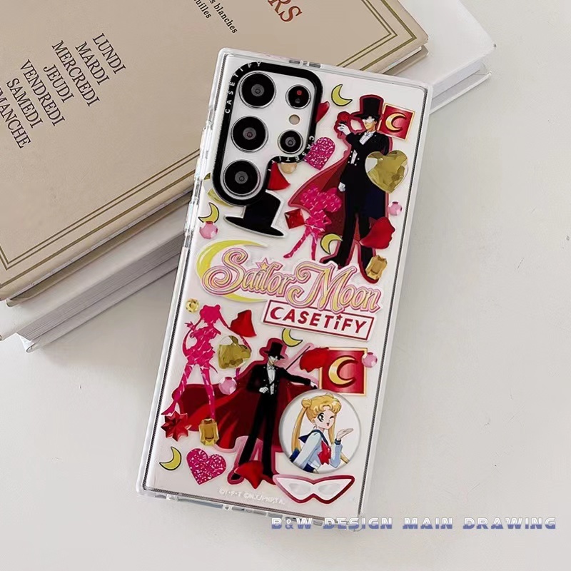 Ốp Điện Thoại Silicone Mềm Trong Suốt Chống Sốc In Hình Sailor Moon Cho Samsung S20 S21 S22 S20Ultra S21Ultra S22Ultra S20+ S21+ S22 Plus