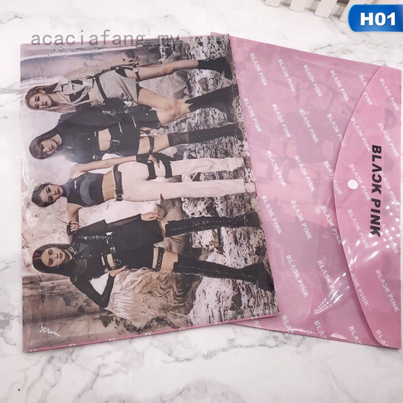 Bìa Đựng Hồ Sơ Bằng Pvc Cho Fan Hâm Mộ Nhóm Nhạc Blackpink Got7 Twice Txt