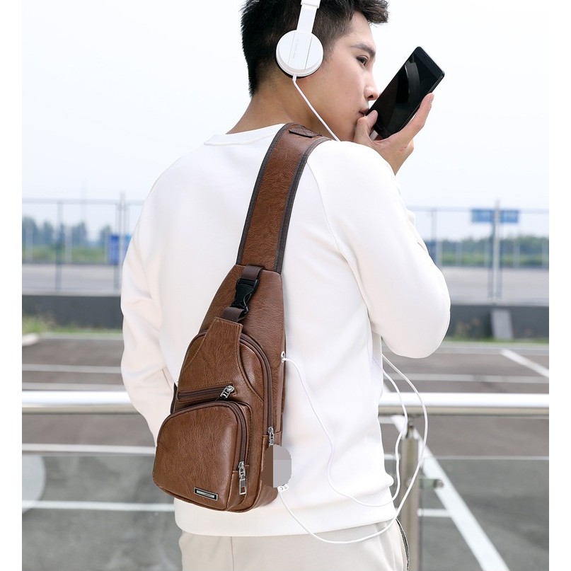 Túi đeo chéo da nam Kojiba nhiều ngăn tiện lợi . Ảnh thật ở hình cuối | BigBuy360 - bigbuy360.vn