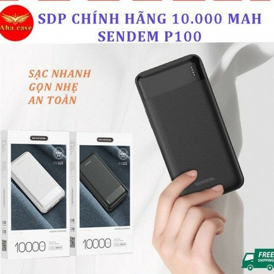 [FREESHIP] PIN SẠC DỰ PHÒNG SENDEM X2 - P100 10.000mAh