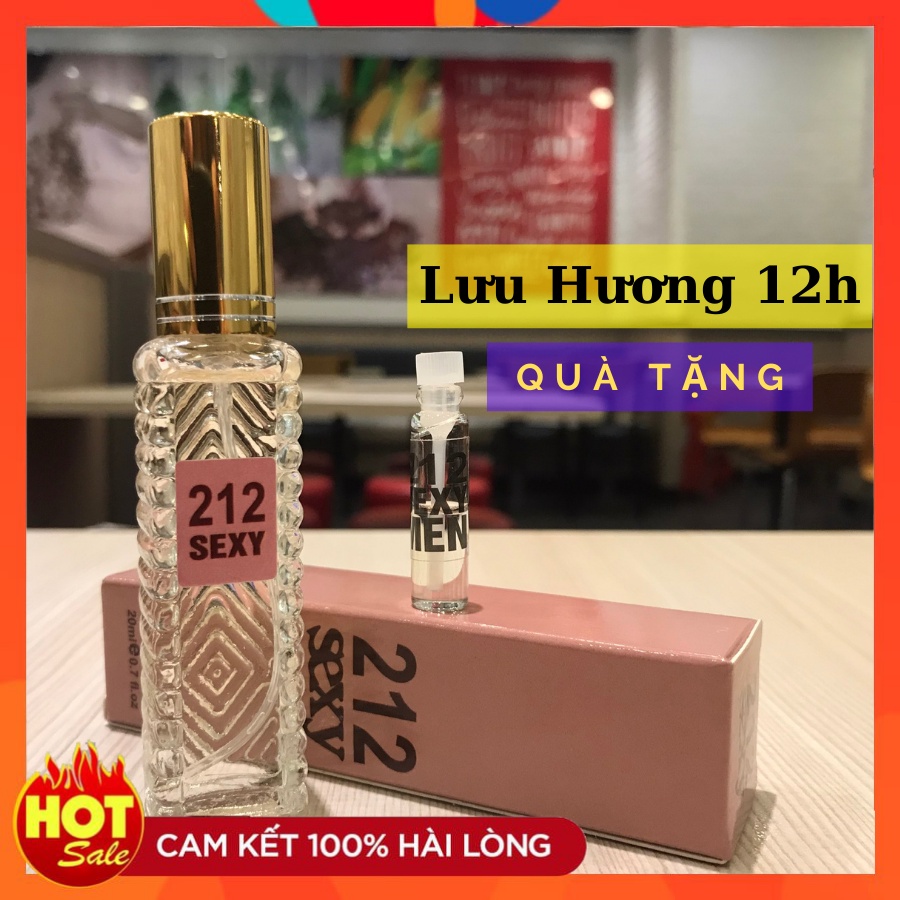 Nước Hoa mini 212 Sexy 6D 20ml Nước Hoa Thơm Lâu 12h Mùi Hương Sang Trọng Quyến Rũ, Bảo hành 12 tháng