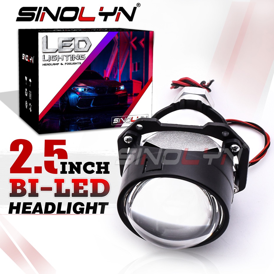 Đèn Pha Bóng LED H4 H7 H1 9005 9006 2.5 Inch 40W Cho Xe Hơi