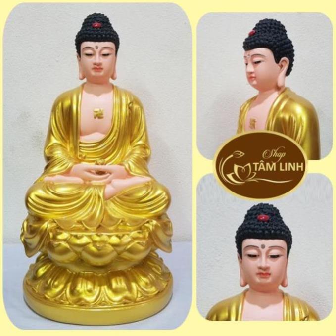 Tôn Tượng A Di Đà Ngồi cao 30cm - Tượng Phật Thờ Cúng A Di Đà Composite Cao 30cm cực đẹp chính hãng
