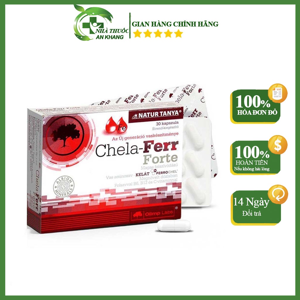 Sắt chela-ferr forte - hỗ trợ bổ sung và dễ hấp thụ sắt. hỗ trợ cải thiện - ảnh sản phẩm 1
