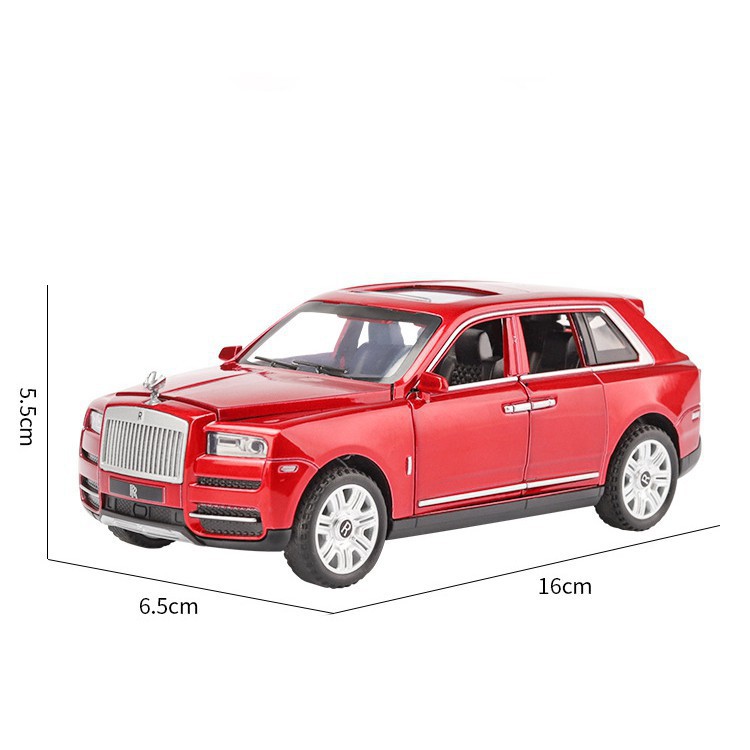 Xe mô hình tỉ lệ 1:32 Rolls Royce Cullinan, thân xe hợp kim, mở 6 cánh