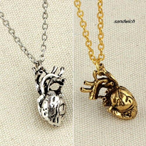 Vòng cổ Nam Mặt Hình Trái Tim Người 3d Phong Cách Cổ Điển Size Xl-N