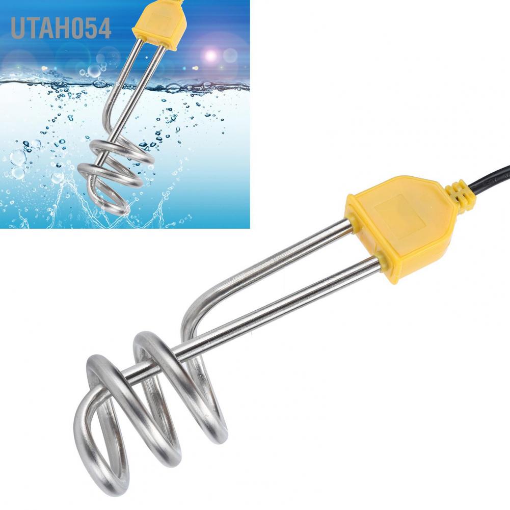 Utah054 1500W Portable Travel Floating Electric Immersion Heater Boiler for Bucket Pool Bathtub 1m