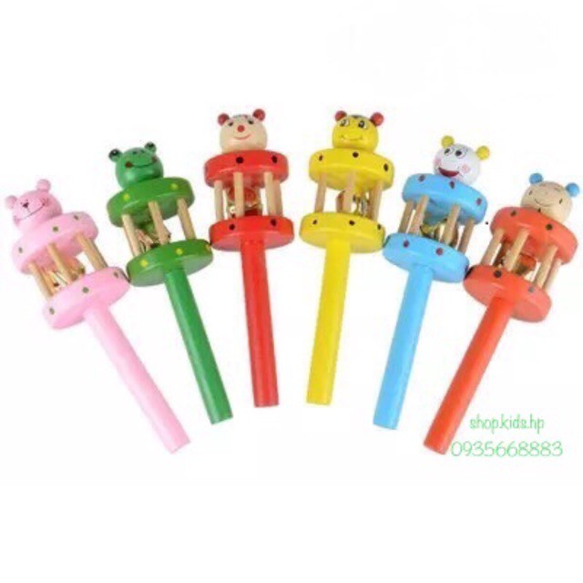 [Nhập TOYAPR10 giảm 10K]Đồ chơi lục lạc gỗ 2 tầng