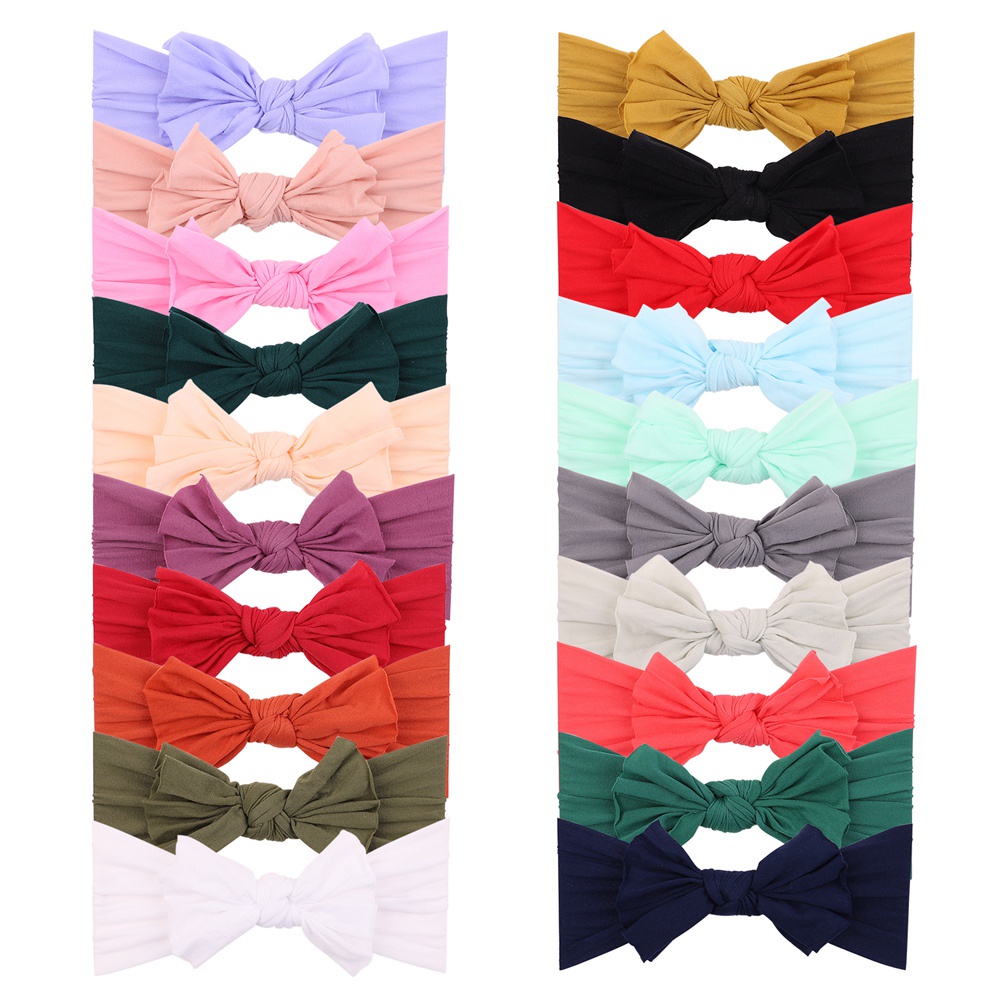 Băng đô KIDSBOWS gắn nơ màu trơn dễ thương cho bé gái