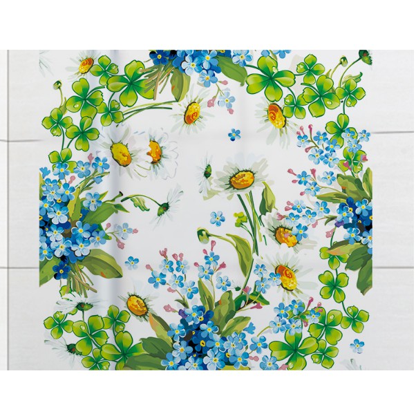 Decal dán kính cao cấp - Vòng Hoa muôn màu ( 60x58cm )