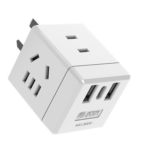 Phích Cắm Chuyển Đổi Ổ Cắm USB Không Dây Hình Khối Rubik Tiêu Chuẩn Châu Âu Đa Năng