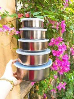 BỘ 5 BÁT INOX ĐỰNG THỨC ĂN
