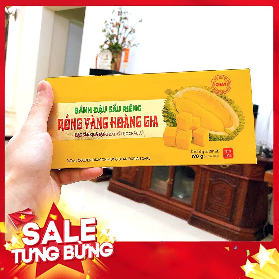HÀNG XUẤT NHẬT - BÁNH ĐẬU XANH SẦU RIÊNG 170g - RỒNG VÀNG HOÀNG GIA - Vị sầu riêng thượng hạng | BigBuy360 - bigbuy360.vn