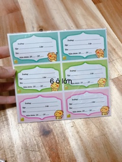 Giấy nhãn vở học sinh