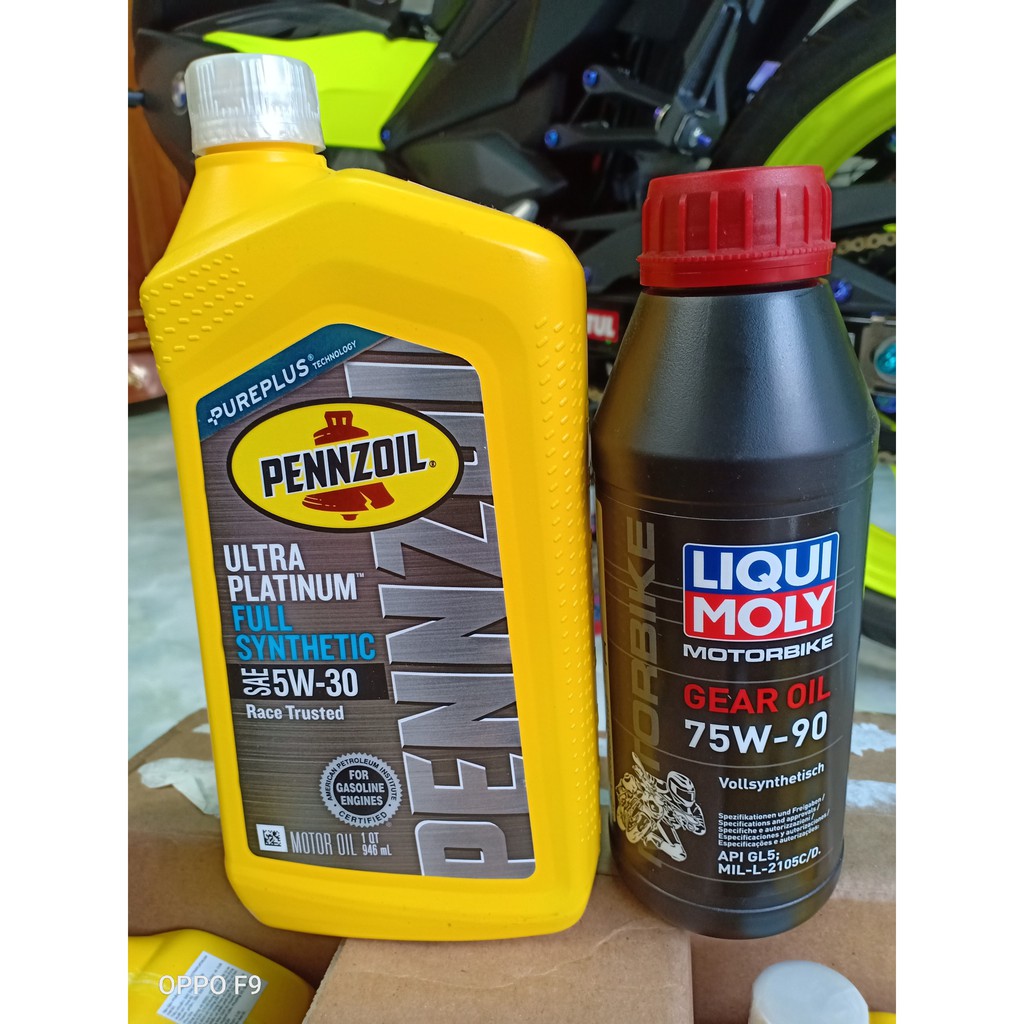 COMPO Nhớt Xe Tay Ga Pennzoil Ultra Platinum 5W-30 + Nhớt LAP Liqui Moly Gear Oil 75W90 Full tổng hợp 100% Cao Cấp