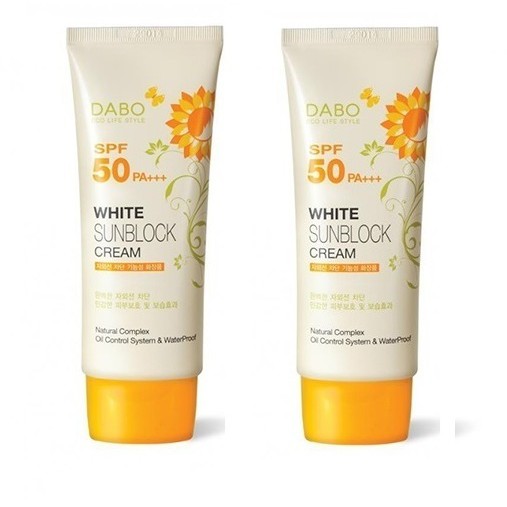 [ HÀNG CHÍNH HÃNG] Bộ 2 Tuýp Kem Chống Nắng Dabo Whitening Sunblock Cream Cho Da Mặt Và Toàn Thân Hàn Quốc 70ml x2