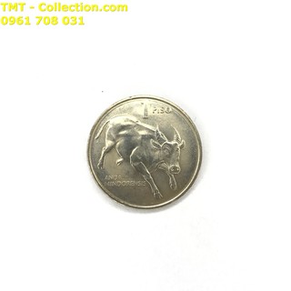 Xu con Trâu 1 piso của Philippines tặng túi gấm; tiền lì xì độc lạ cho bạn bè và người thân-TMT Collection-SP002449