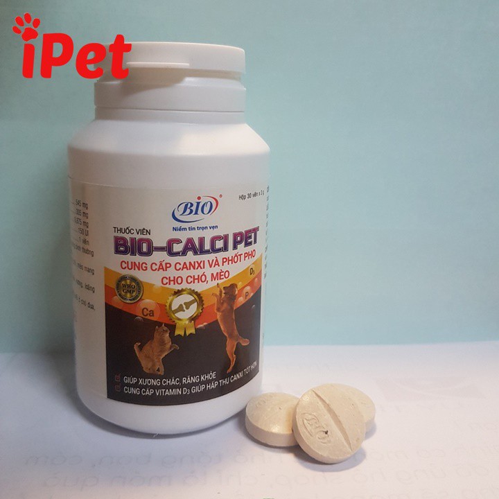 Viên Bổ Sung Canxi Và Phốt Pho Cho Chó Mèo BIO - CALCI PET - iPet Shop