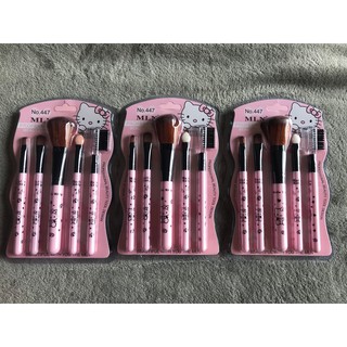 [ẢNH THẬT] BỘ 5 CỌ TRANG ĐIỂM HELLO KITTY SIÊU CUTE