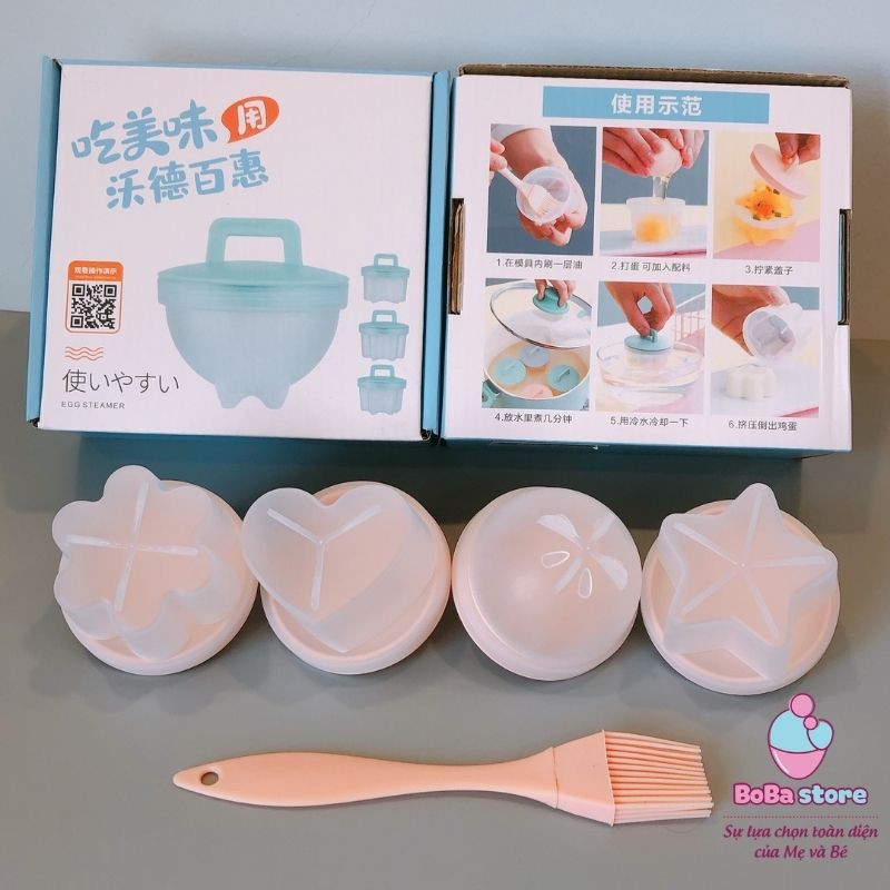 Khuôn hấp trứng ăn dặm - khuôn làm bánh ăn dặm cho bé