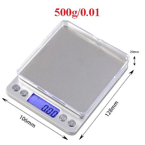 Cân tiểu ly điện tử nhà bếp mini định lượng từ 200gram đến 3kg làm bánh cân thực phẩm chính xác cao tặng kèm pin