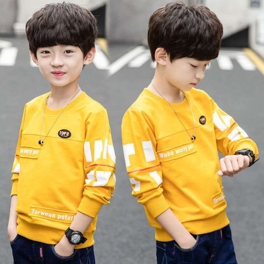 Áo thu đông dành cho bé trai 14-45kg mẫu Worry Per. Chất liệu đẹp, đường may kỹ. MA77