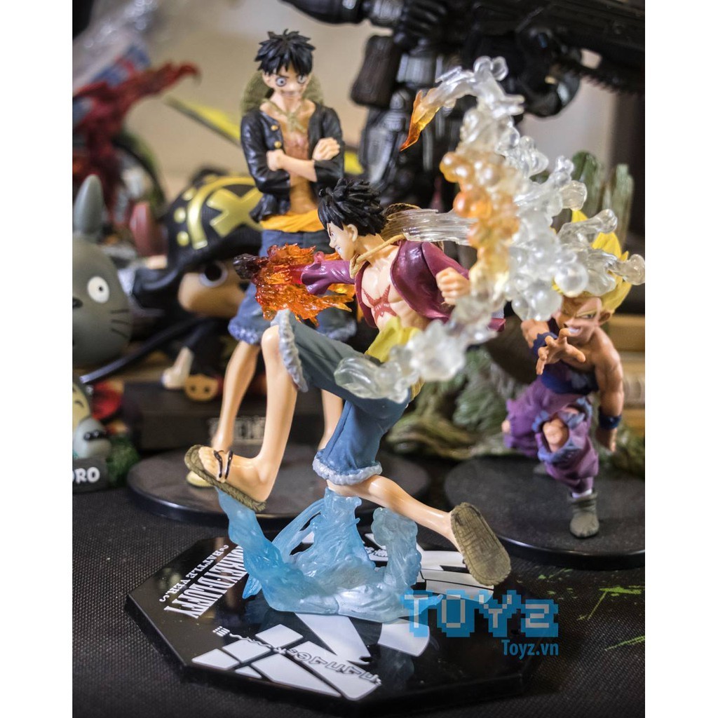 Combo 2 Mô Hình One Piece Ace Hỏa Quyền Và  Luffy [Hộp Đẹp]