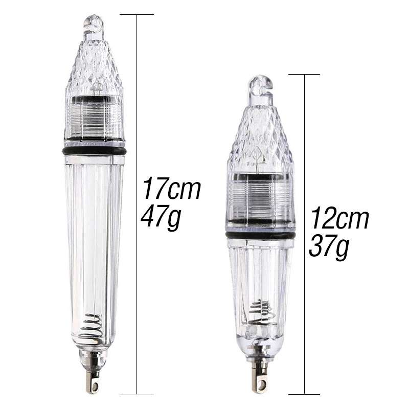 Mồi Câu Cá Gắn Đèn LED Phát Sáng Dùng Pin