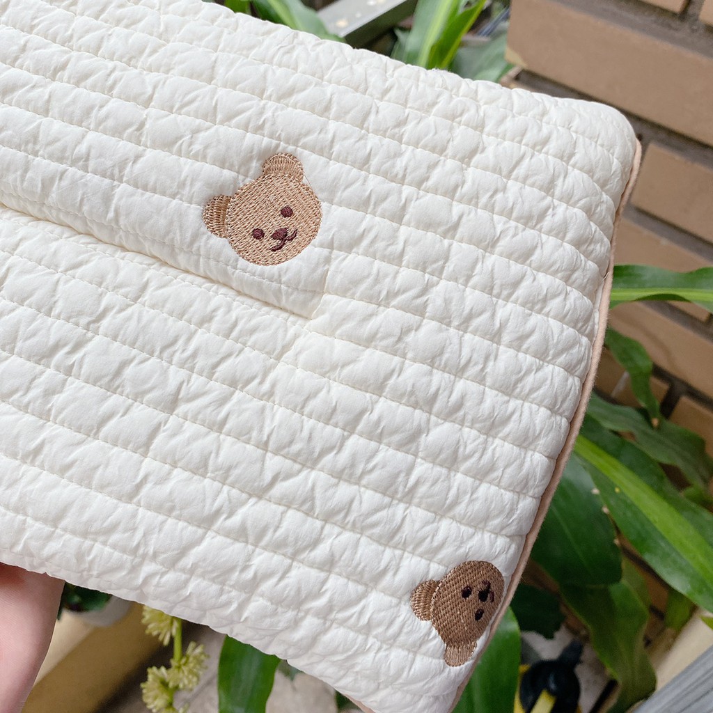 Gối Nằm Cho Bé/Gối Chữ Nhật Hàn CHEZBEBE 100% Cotton Lưới 3D Thoáng Khí Giúp Bé Nằm Thoải Mái, Êm Ái
