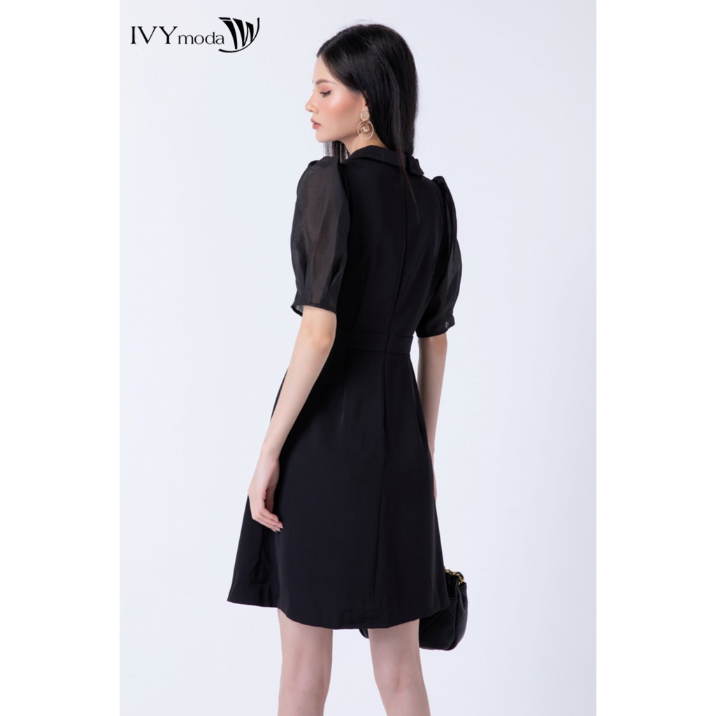 Đầm xòe nữ cổ 2 ve IVY moda MS 48T0041