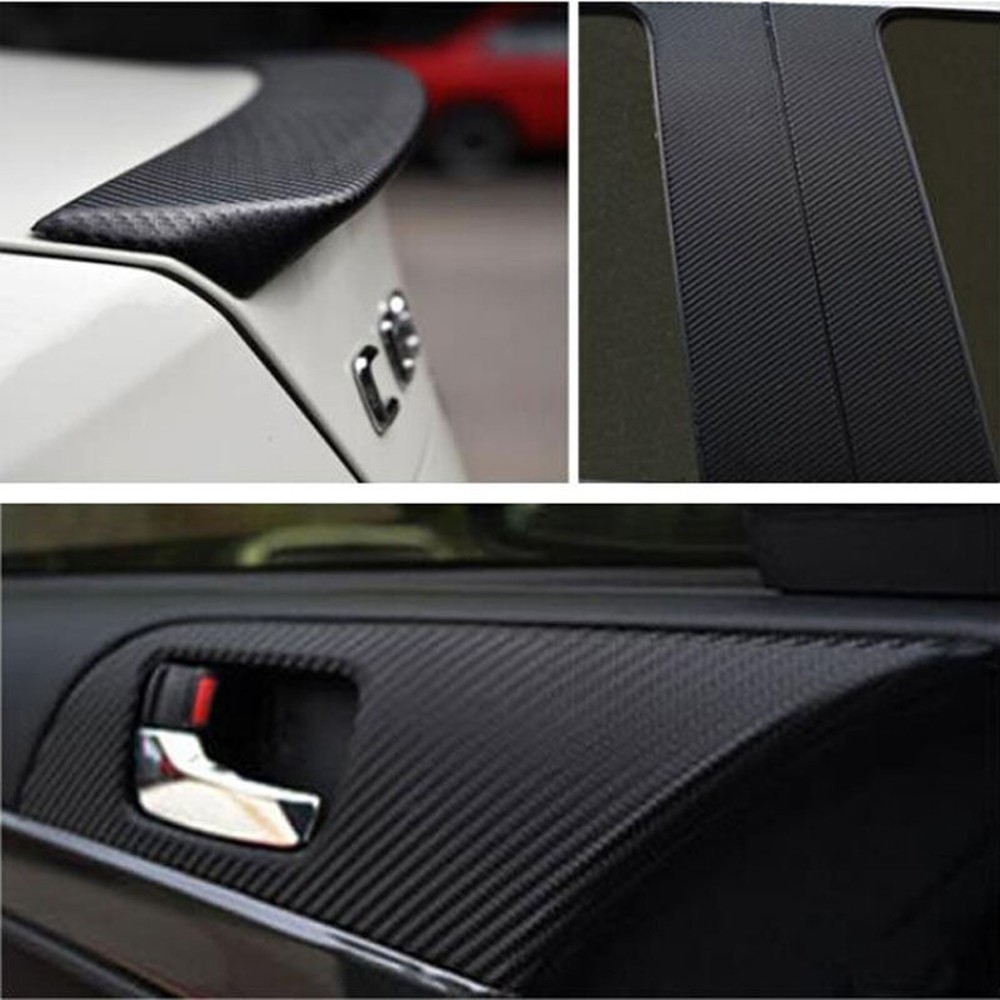 Cuộn Giấy Dán Carbon Fiber 127 * 30Cm Trang Trí Thân Xe Ô Tô