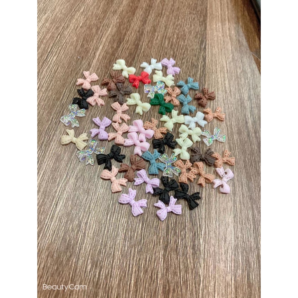 set charm nơ trang trí nail