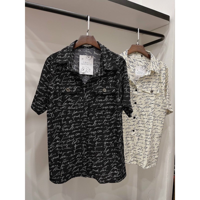 [Mã WASTUP giảm 10% tối đa 30K đơn 99K] Áo Sơ Mi Chữ Bigsize Đen Trắng | BigBuy360 - bigbuy360.vn
