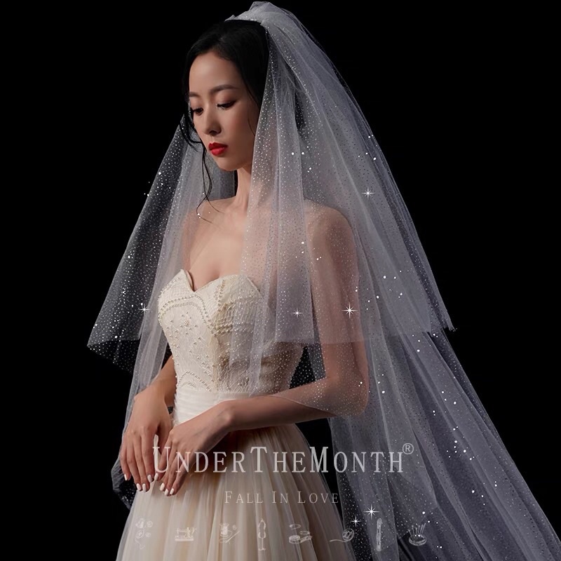 Lúp cô dâu lấp lánh 2 mét