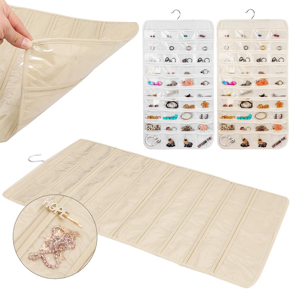 EUCA Túi Đựng Trang Sức Hai Mặt 80 Ngăn Kích Thước 43 * 87cm